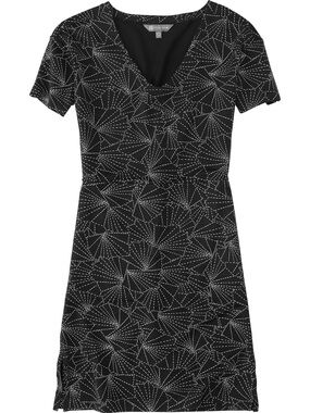 Title Nine Deep Pocket Terry Dress Shashiko Print Black & White L